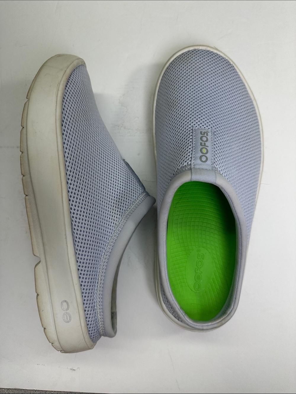 OOFOS OOcoozie sport mule, slip on recovery athletic shoes, Women's Size 9